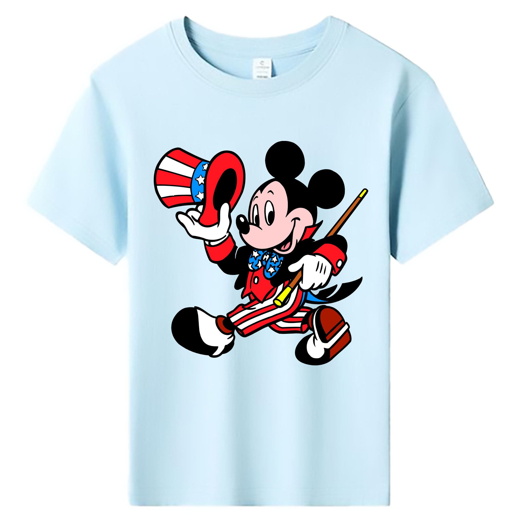 （画像用） ミッキーマウス Mickey Mouse 綿100％キッズTシャツ（フロントプリント）